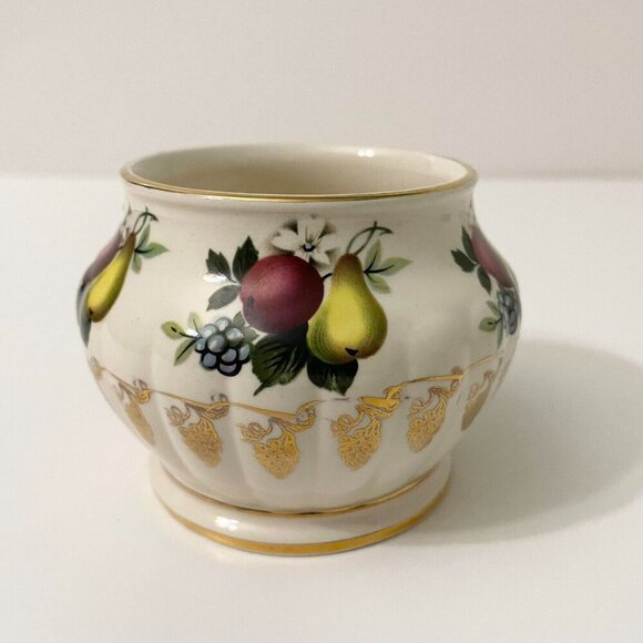 Vtg Sadler England Fruit Flower Sugar Bowl - Picture 2 of 12